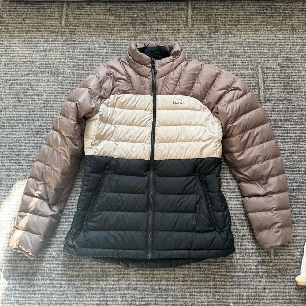 L.L. Bean Women's Tri-Color Puffer Jacket